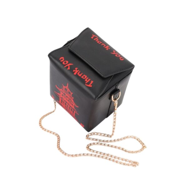 BNWT Chinese Take Out Bag Take Out Clutch Bag - Black - Picture 3 of 4